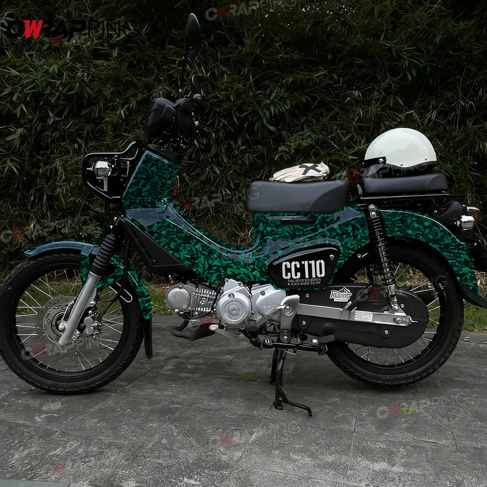 Waterproof Wrap Vinyl Car Stickers Carbon Fiber Car Wrapping Sticker Glossy Green Auto Outdoor Accessories Body Covering Film