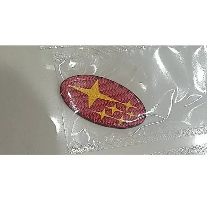 58x28mm Carbon Fiber Car Steering Wheel Logo Emblem Sticker for Subaru Forester Outback Impreza Legacy STI WRX BRZ Tribeca CM World