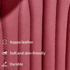 Front 2-seater Car Seat Cushion, Luxurious Nappa Leather, Suitable for All Seasons, Comfortable, Breathable and Wear-resistant, Easy to Install, Suitable for Sedans SUV, Truck and Car Interior High-end Accessories