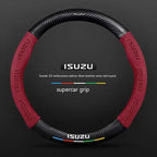 Suede Carbon fiber anti-slip Car Steering Wheel Cover For ISUZU D-MAX V-CROSS mu-X TAGA  Interior fittings CM World