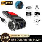 720P USB Dash Cam with ADAS & 170° Wide Angle – HDR/WDR Night Vision for Android Car Player Car Mobile World