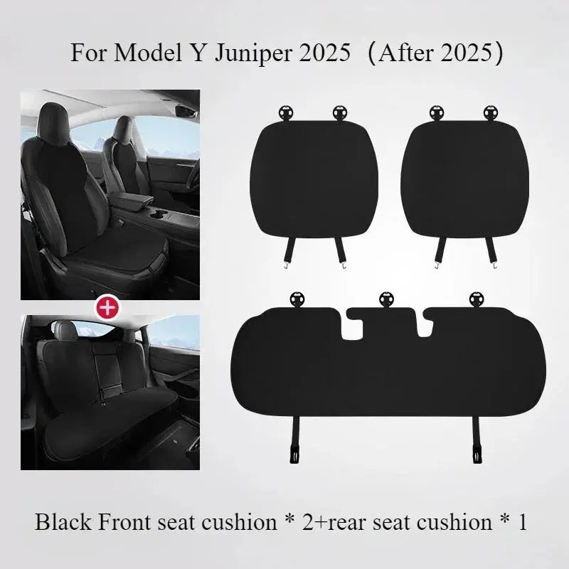 Ice Silk Seat Cushion for Tesla Model 3 Y Juniper 2025 Breathable Mat Seat Cover Cushion Replacement Pad Summer Car Accessories Car Mobile World