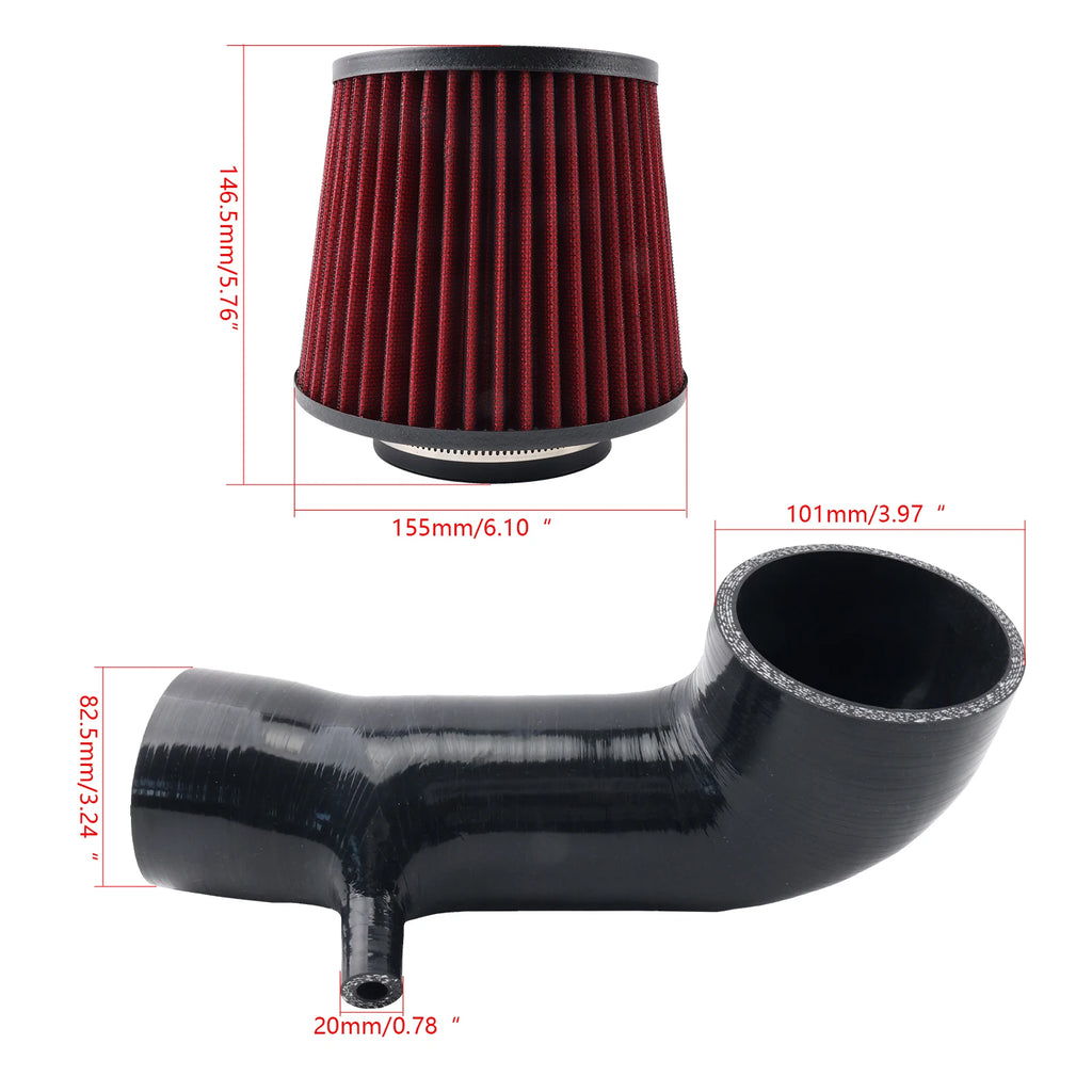 High Performance High Flow Cold Air Intake Kit Dry Filter + Heat Shield For Audi Q5 B9 2.0T 45 TFSI 2018-2024 Engine Parts CM World
