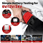 Car Battery Tester BM550U 6V/12V/24V 100-2000CCA 1.8" HD Screen Automotive Digital Battery Voltage Tester with Built-in Printer