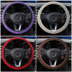 Car Steering Wheel Cover Skidproof Durable Fabric Soft Steering Universal Wheel Sleeve Covers Auto Interior Car Accessories
