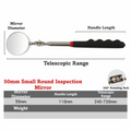Endoscope Mirror High-definition Inspection Mirror 360 Swivel Adjustable Flexible Telescopic Mirror Round 82/50mm Detection Lens CM World