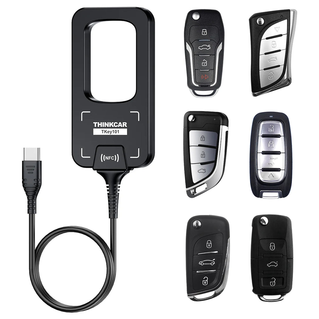 THINKCAR Tkey 101 Car Key Programmer With 6 Keys Frequency Detection Car Remote Control Key Tools For THINKCAR 689BT MUCAR 892BT CM World