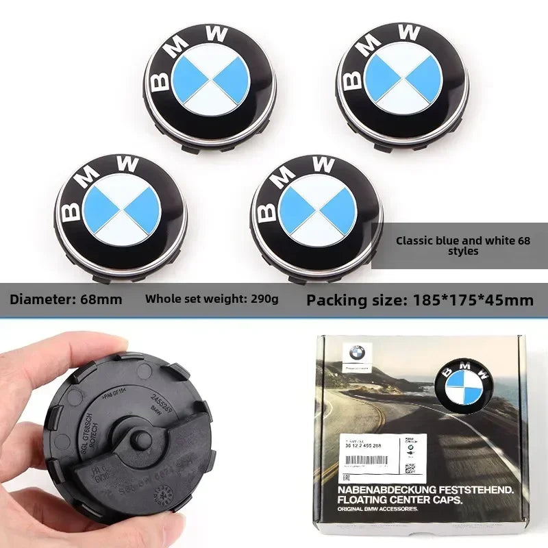56/68mm BMW hub cover magnetic suspension hub center cover 1 3 5 7 series, 1x3x5x6 m2 m3 m4 m5 m6 automobile tire center logo. CM World