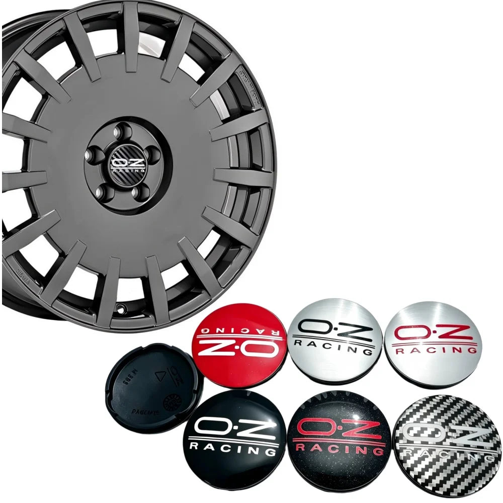 4pcs Car Wheel Center Hub Caps 62mm Clips 58mm Wheel Cap Rim Dust Cover Hubcaps OZ Racing Emblem Car Accessories For O.Z M595