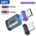 AUFU 240W Magnetic USB C Adapter Fast Charging Type C to USB C USB4 Connector 40Gbps 8K60Hz for Thunderbolt 4 3 iPhone16 Macbook