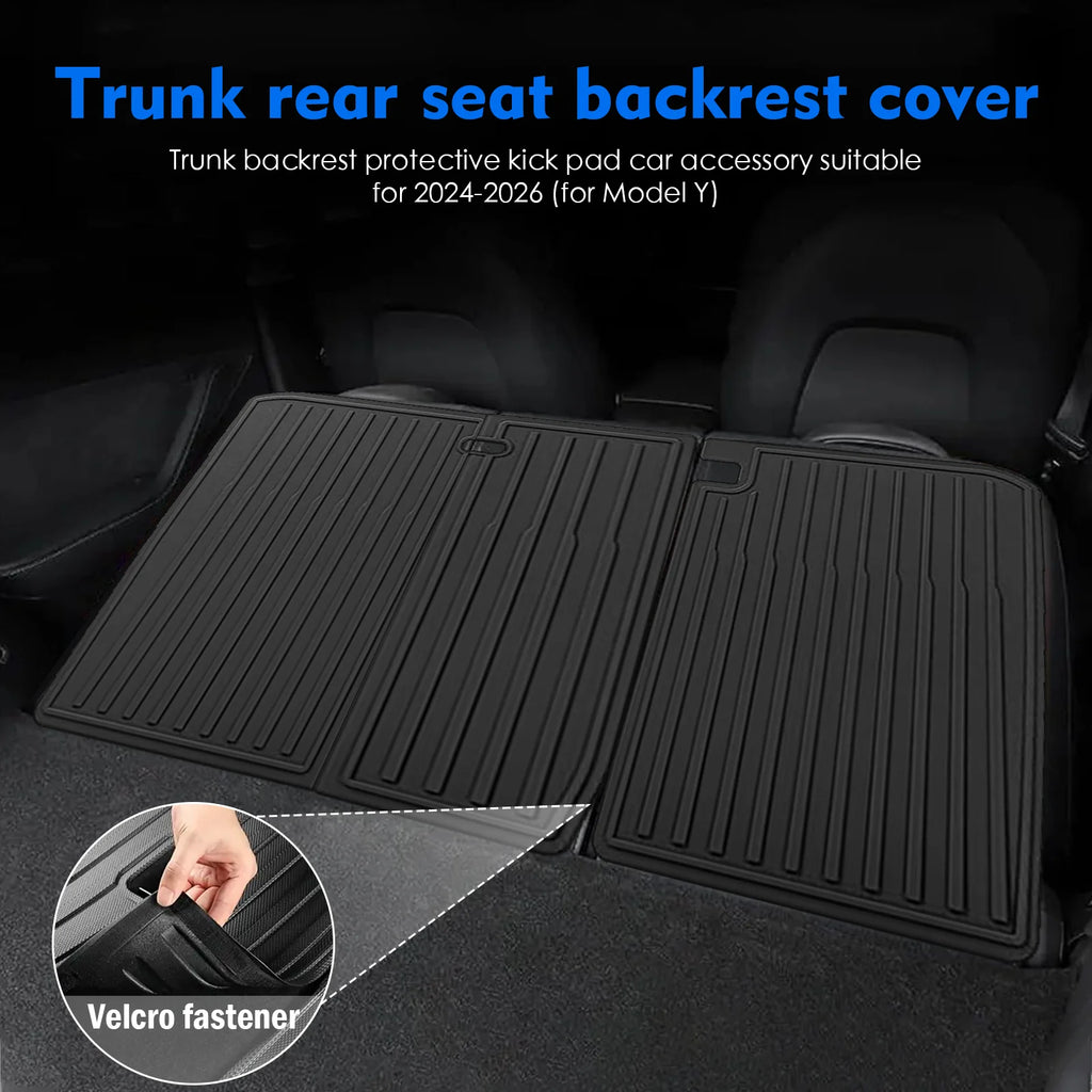 For 2025‑2026 Model Y Juniper 7Pcs TPE Floor Mats Full Set, All Weather Waterproof Non‑Slip Odorless Cargo & Rear Seat Back Cover, Not Fit Standard Version, Only 5‑Seater