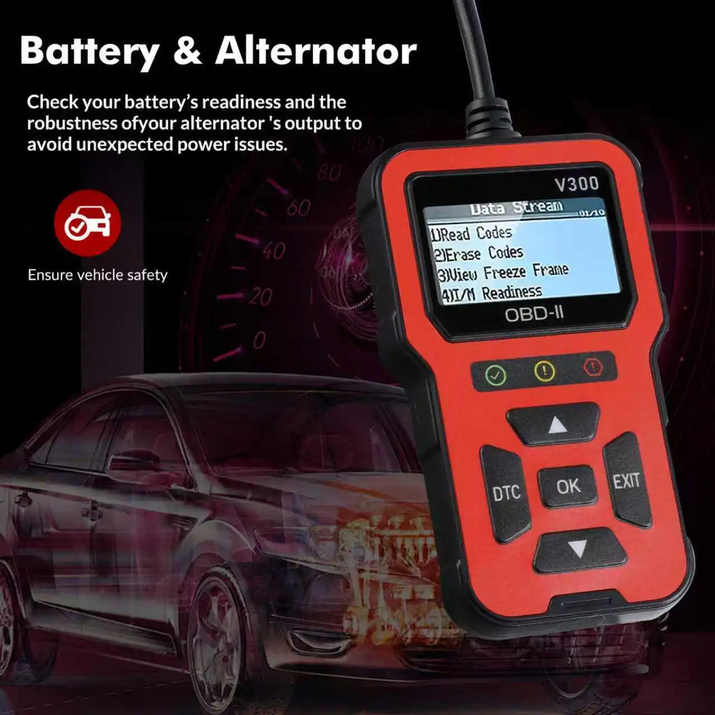 V300 OBD Scanner Car Diagnostic Tool with Color Screen Auto Scanner for Cars Code Reader Check Engine Light Fix OBD2 Scanner