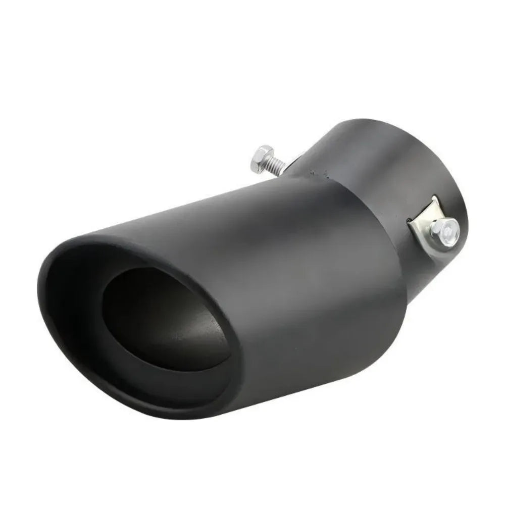 2.5" Stainless Steel Chrome Trim Car Auto Exhaust Muffler Tip Pipe Rear Tail Throat for Most Cars DIY Parts Accessories