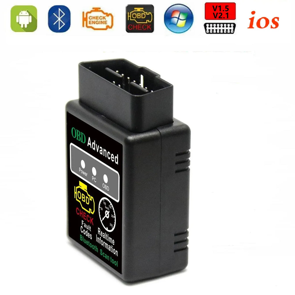 OBD V2.1 V1.5 ELM327 OBD2 Auto Scanner OBDII Car Tester Bluetooth 5.1 Car Diagnostic Tool for Android Windows Symbian for Iphone Car Mobile World