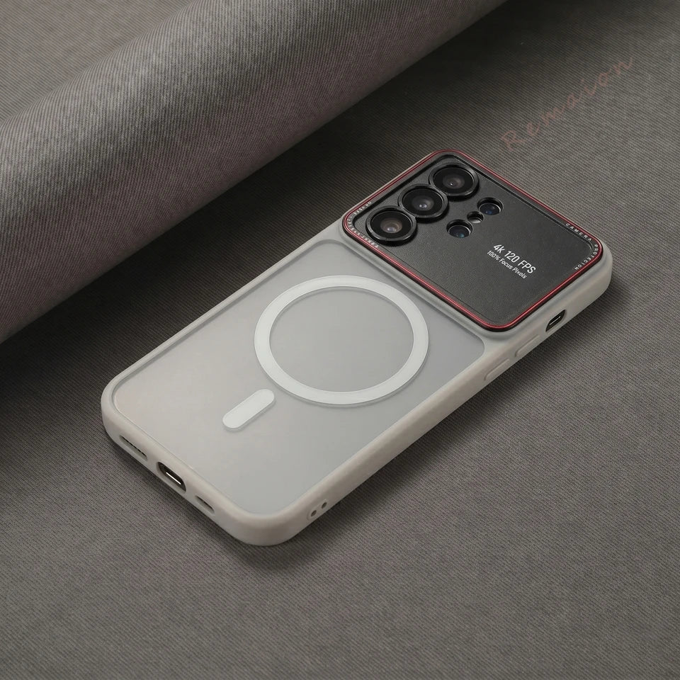 Luxury Magnetic Phone Case For Samsung Galaxy S26Ultra S24 S25 S26 Ultra For Official Magsafe Matte Len Camera Protector Cover