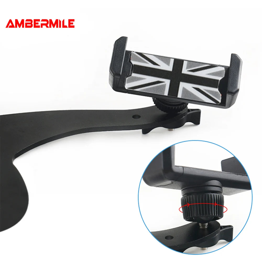Gray Union Jack Bracket for Mini Cooper Clubman F55 F56 F54 F60 Accessories Auto Phone Holder Car Mobile Phone Mount Click CM World