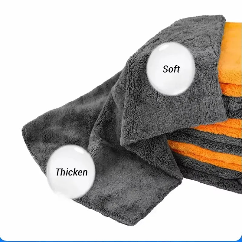New 1/2/6/9 Packs 300GSM Car Thicken Cleaning Cloth Professional Cleaning Car Wiping Microfiber Towel Car Wash Rag 40x40cm
