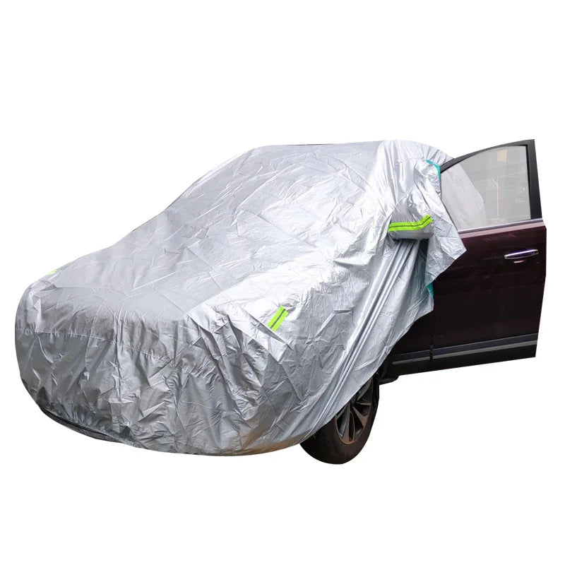 Universal SUV/Sedan Full Car Covers Outdoor Sun Rain Snow Protection UV Car Umbrella Silver S-XXL Auto Case Cover
