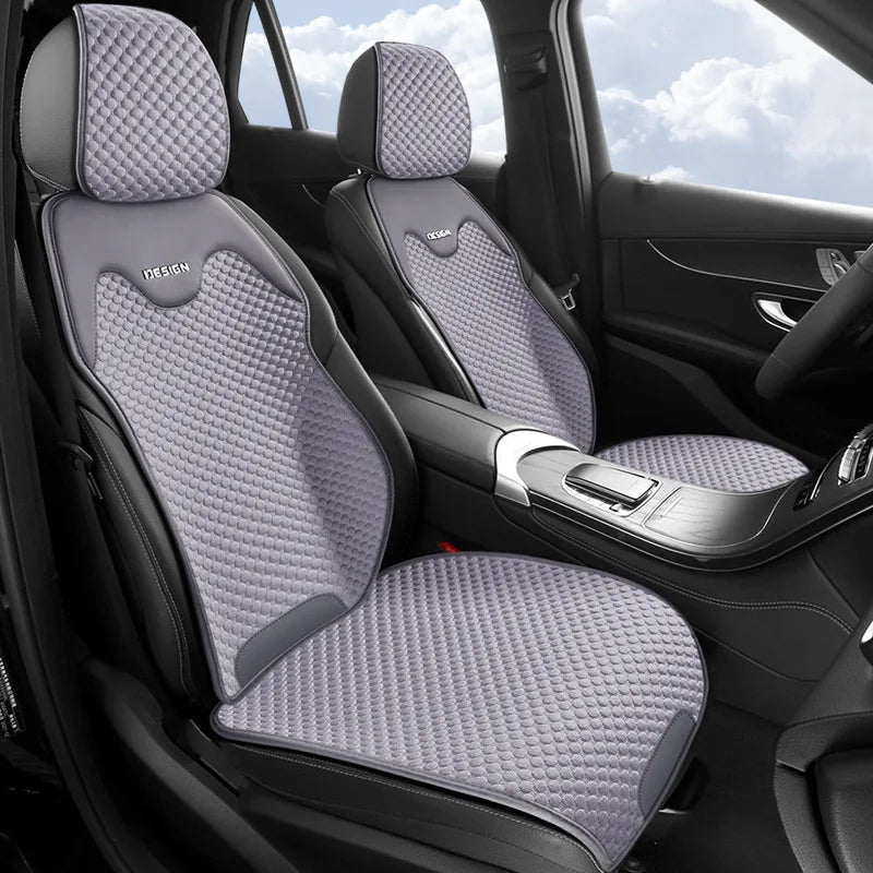 Universal Ice Silk Car Seat Cushion Breathable Seat Cover Sweat Absorption Cool Cushion Universal Split Single Sitting Rear Set Car Mobile World