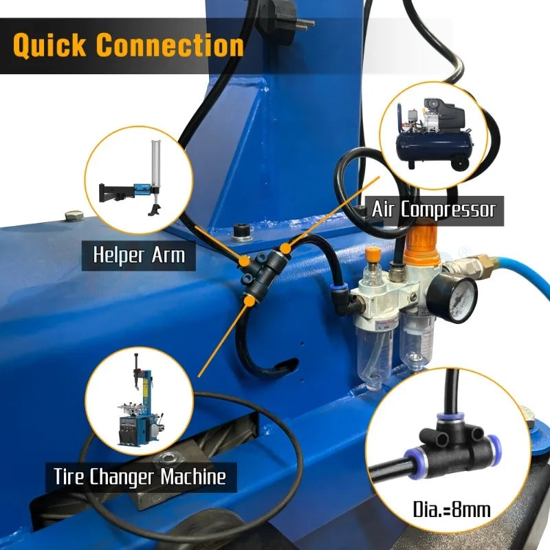 Tyre Changer Helper Assist Arm Suitable for All Tire Changers Machines with Square Post Left Third Assistance Auxiliary Arm CM World