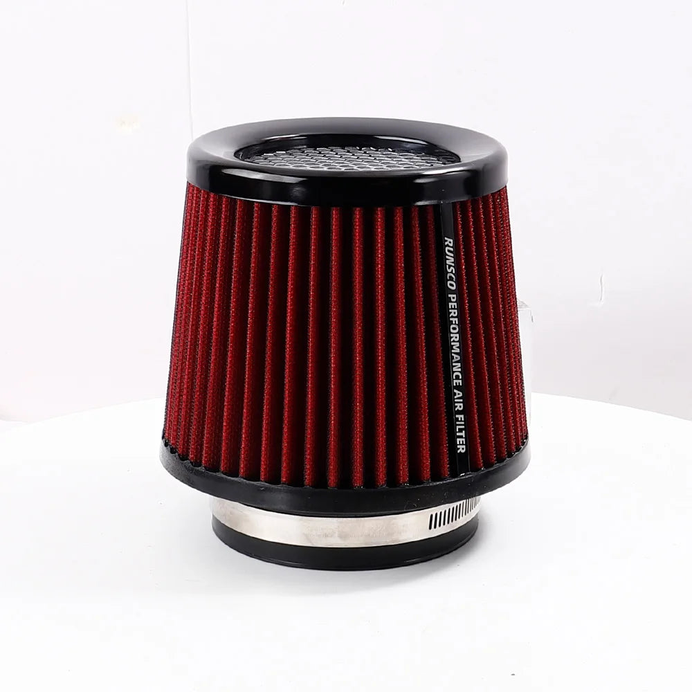 76MM 89MM 101MM High Flow Cold Cone Air Intake Filter 2.5inch 3inch 3.5inch Universal Car Air Filter Modification for Race Car CM World