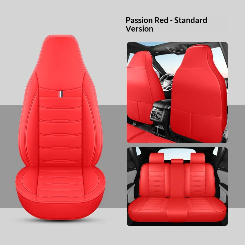 Universal Five-Seater Car Seat Cover with Integrated Headrest Cover Suitable for Most Cars Vehicle Seat Cushion Protector CM World