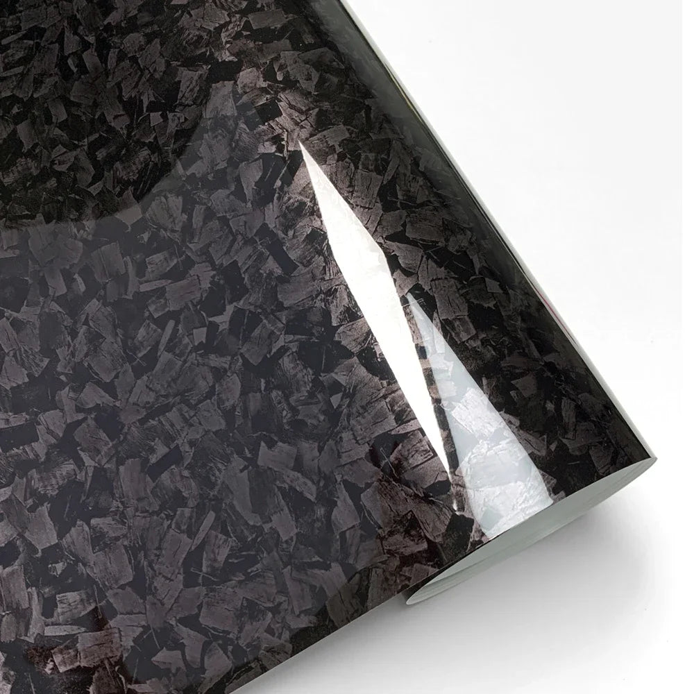 PET Forged Carbon Wrap Self-adhesive Car Wrap Vinyl Auto Tuning Waterproof Motorcycle Stickers Custom Fit Car Film Accessories Car Mobile World