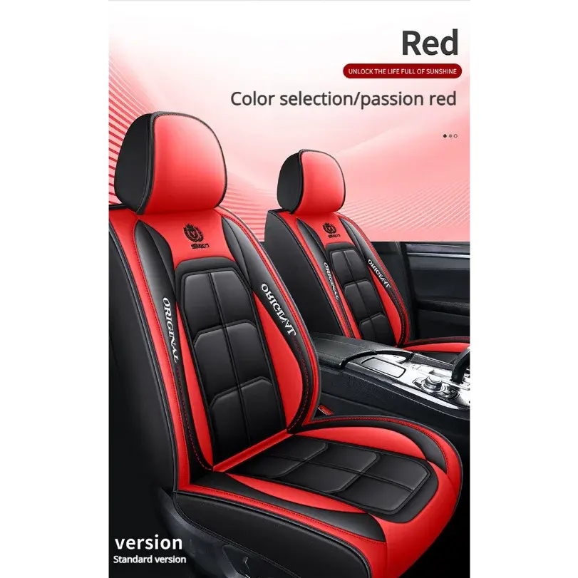 Car seat cushion full surround all season universal leather seat cover wear-resistant, dirt resistant, breathable car seat cover CM World