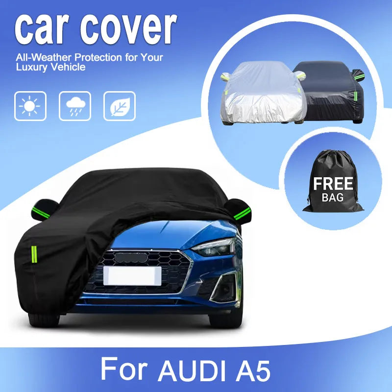 Oxford Cloth Full Car Cover For AUDI A5 Outdoor Sun UV Rain Snow Dust Waterproof Vehicle Protection Accessories