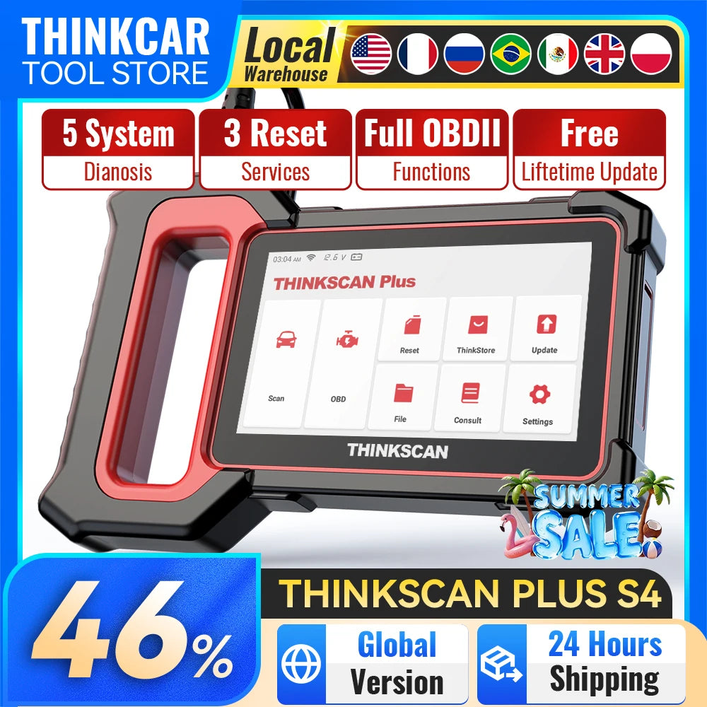 Thinkscan Plus S7 OBD2 Scanner Car Diagnostic Scanner for Engine ABS Transmission AC BCM IC Airbag Code Reader Auto Scan Tools Car Mobile World