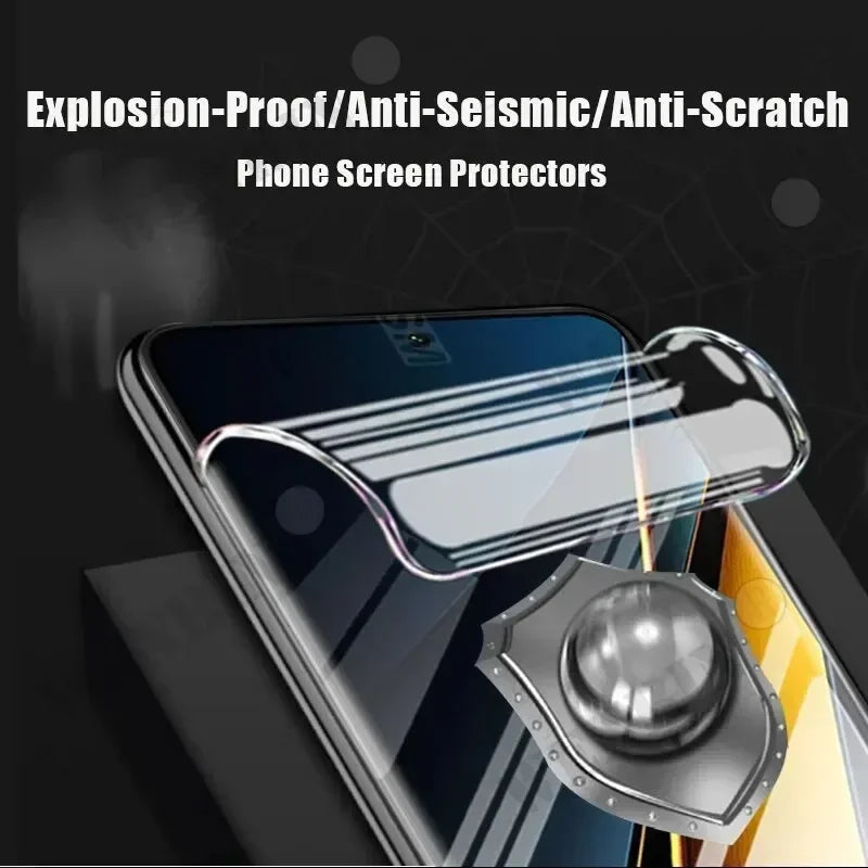 5 Pcs Hydrogel Film For Xiaomi Redmi Note 15 14 13 12 Pro Plus Poco X7 X6 Pro Xiaomi 15T 14T 13T Pro Full Cover Screen Protector Car Mobile World