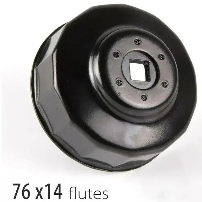 For 76mm 14 Flutes for Car Oil Filter Remover Tool with 3/8 Inch Drive Socket Cap Type Wrench Car Mobile World