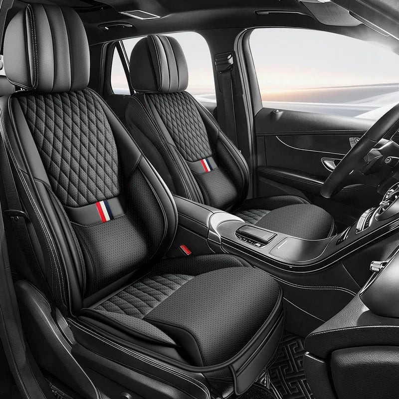 Universal Ergonomic Car Seat Cover Built-in 6cm Lumbar Support and Leg Bolster Breathable SUV Sedan Cushion Car Seat Protection