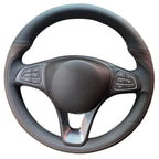 Car Steering Wheel Cover Carbon Fiber Leather For Mercedes Benz W176 W246 W205 C117 C218 X218 W213 X156 X253 W166 X166 EQV W447 CM World