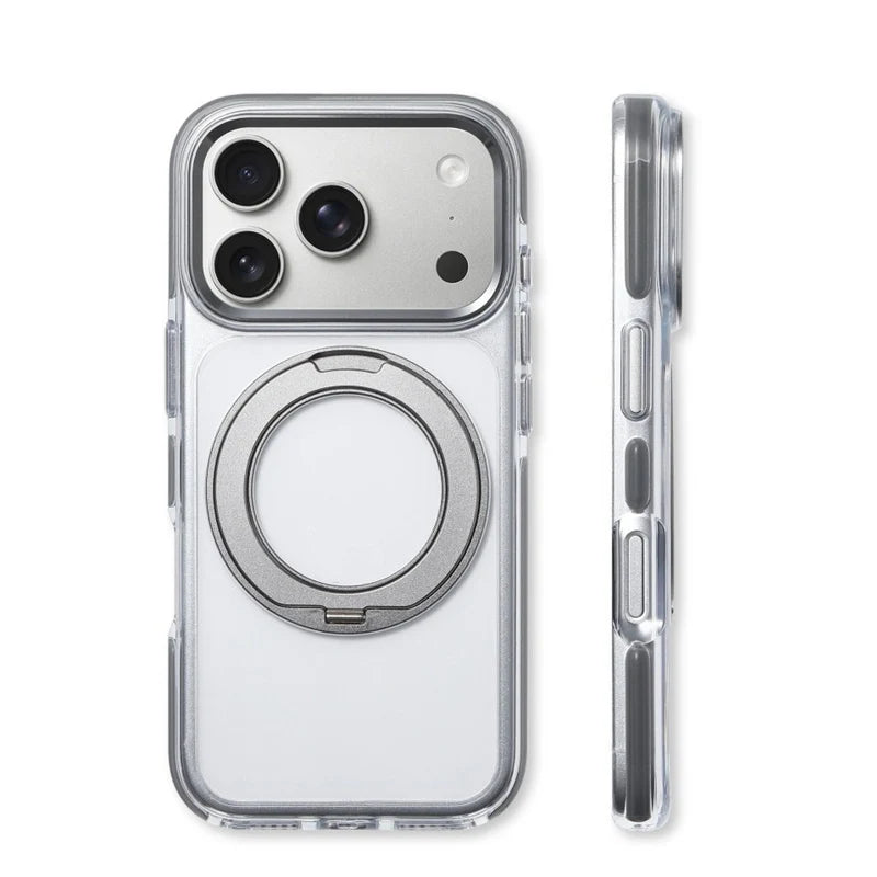 360° Magnetic Stand Case Cover for iPhone 17pro 17 17Pro Max Clear Shockproof for Magsafe Rotatable Magnet Kickstand Phone Case Car Mobile World