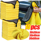 Car Wash Towels Cleaning Cloth Absorbent Dry Cloth General Purpose Microfiber Towel Thickened Yellow 30/40/60cm CM World
