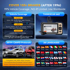 THINKCAR THINKSCAN 662 Car Diagnostic Tool ECM TCM ABS SRS System Scanner 12 RESET Bi-Directional Control CANFD Obd2 Code Reader Car Mobile World