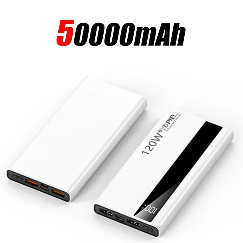 200000mAh 120W Power Bank Super Fast Charging Battery High Capacity Digital Display Power Bank For Xiaomi Iphone Samsung Car Mobile World