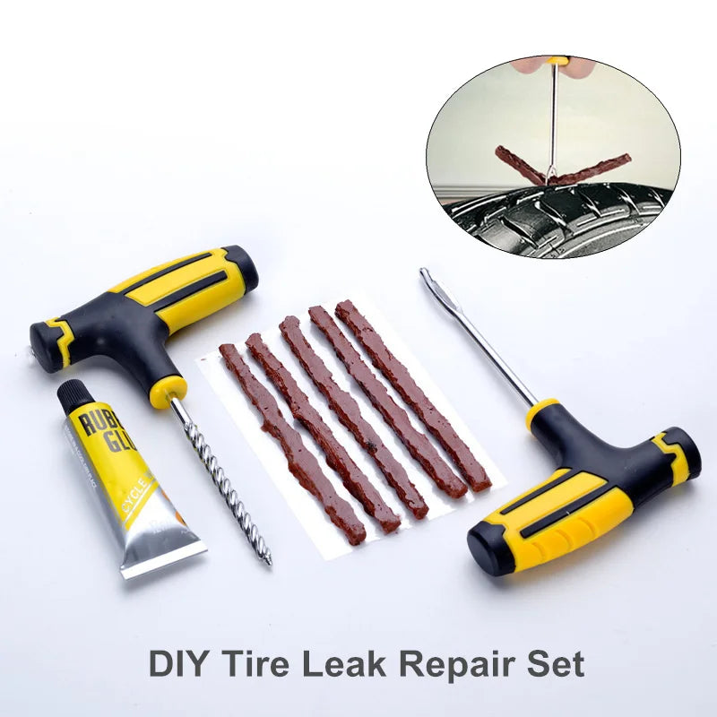 Car Tire Repair Kit Practical Tools Durable Tire Strips Super Glue Included Auto Emergency Repair Kit Optional with/without glue CM World