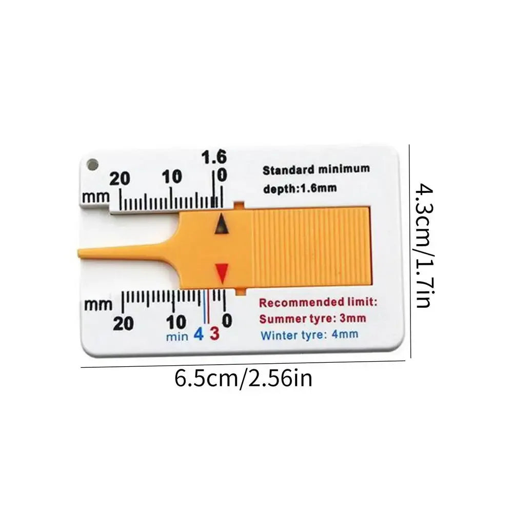 Car Inspection Tools Car Tester Tire Depth Ruler Tire Thickness Gauge For Cars Tyre Ruler Tread Depth Accurate Measurement Tools CM World