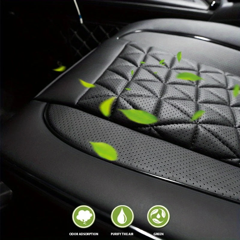 1PC Diamond-Quilted Premium PU Leather Car Seat Cover Non-Slip Breathable Universal Fit for Sedans SUVs Trucks - Seat Pad CM World