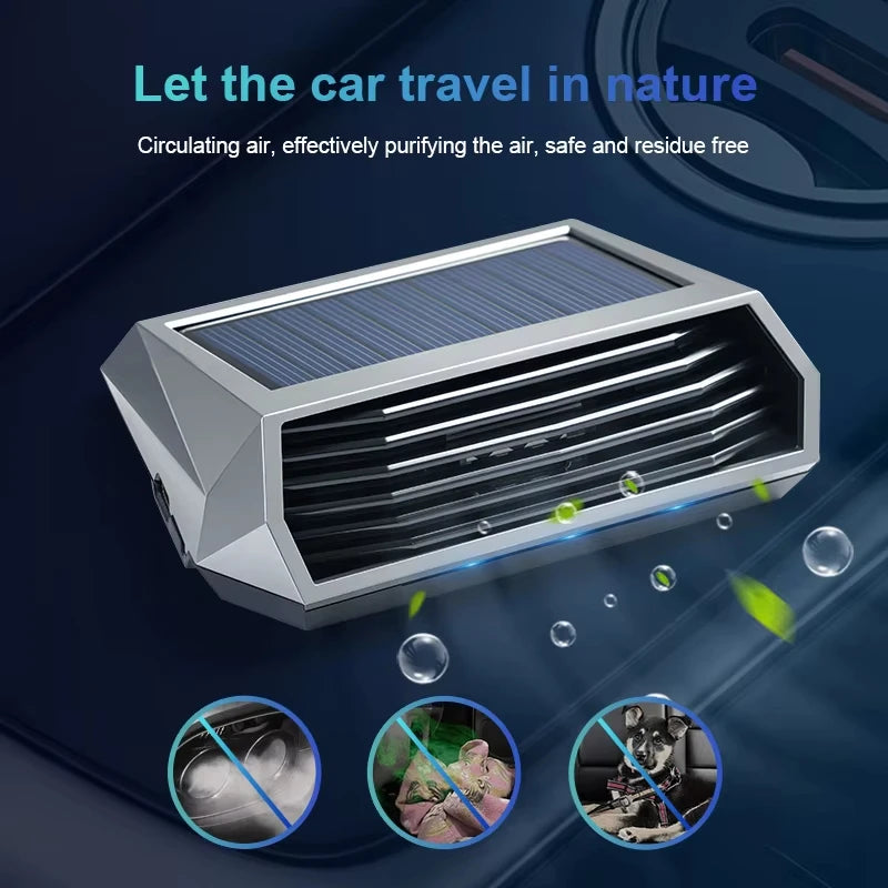 1pc Solar Purifier Automatic Operation Air Purifier With Vibration Sensor Can Significantly Improve The Air Inside The Car I Car Mobile World