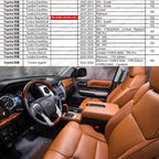 For 2007-2025 Toyota Tundra Crew Max Double Cab Hybrid Custom Fit Car Accessories Seat Covers 5 Seats Top Quality Leather CM World