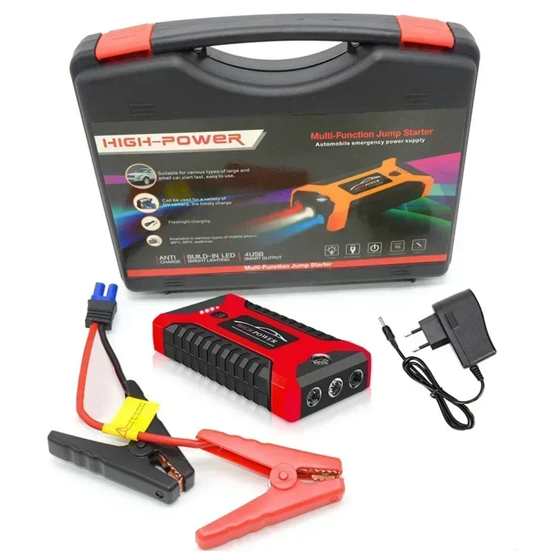 EAFC 12V  Car Jump Starter Power Bank Portable Car Battery Booster ChargerStarting Device Auto Emergency Start-up Lighting Car Mobile World