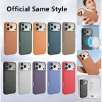 Official Magnetic Leather Case for Apple iPhone 17 Pro Max 16 13 12 14 15 Plus Original MacSafe for MagSafe Cover Accessories