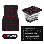 4pcs Car Floor Mats Universal Waterproof  Front Rear Full Set Auto Rugs Leather Car Carpet  Accessories Interior