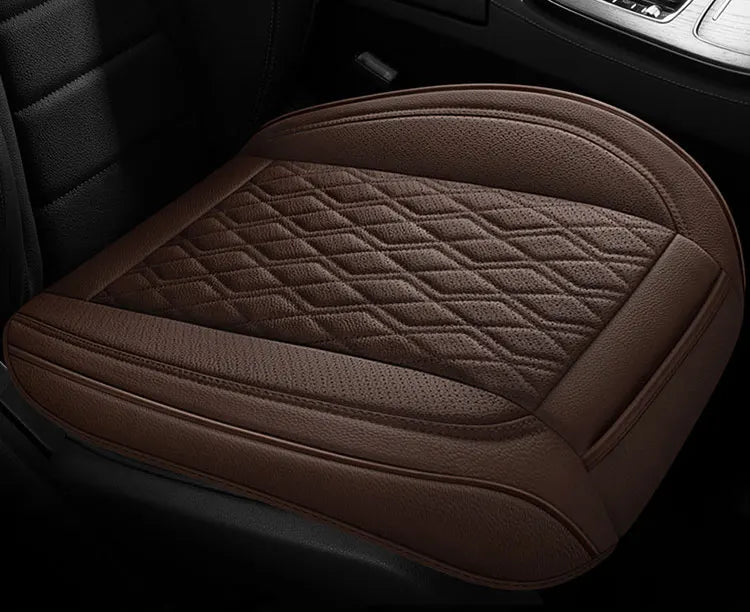 Cowhide Leather Car Seat Covers Breathable Front Car Seat Cushion Non-Slip Rear Seat Pad Universal All Weather Auto Seat Covers