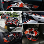 Vintage Rust Effect Vinyl Wrap Stickers for Car Film Covering Red Car Wrapping Sticker Geometry Camo Wrap Motorcycles Adhesive