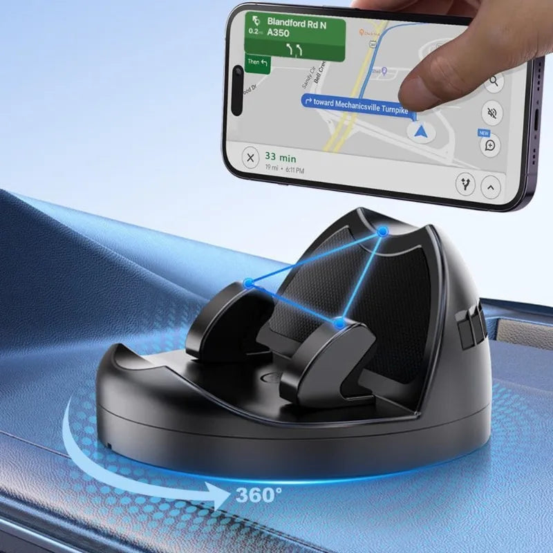 Ergonomic Car Mount with 360° Rotation - Easy One-Handed Operation for Your Smartphone CM World