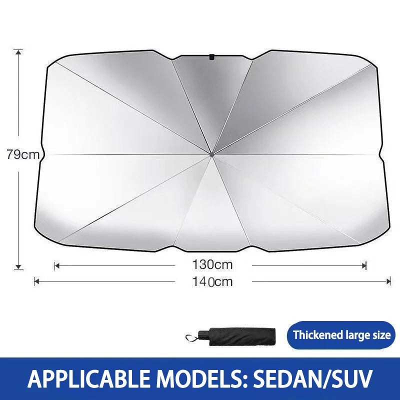 NEW Portable Car Windshield Sun Shade UV Blocker Insulation Sun Protector Internal Sun Visor for Car Sunshade Storage Solution